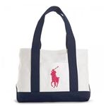 RalphLauren（ラルフローレン） トートバッグ  950194  WHITE/NAVY/FUCHSIA PP