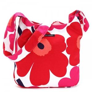 marimekko（マリメッコ） ナナメガケバッグ  42630 1 WHITE/RED