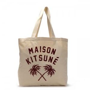 MAISON KITSUNE（メゾンキツネ） トートバッグ SS16U838-ECBU ECRU/ BURGUNDY