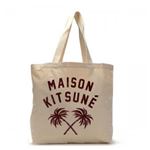MAISON KITSUNE（メゾンキツネ） トートバッグ SS16U838-ECBU ECRU/ BURGUNDY