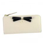 KATE SPADE（ケイトスペード） 長財布L字ファスナー PWRU5014 291 CRISP LINEN/BLACK