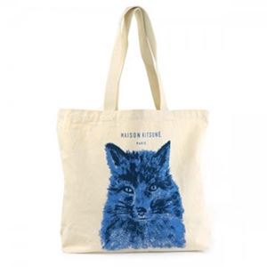 MAISON KITSUNE（メゾンキツネ） トートバッグ SS16U834-ECBL ECRU/BLUE