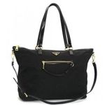 Prada(プラダ) トートバッグ TESSUTO+SAFFIANO BR4380 F0002 ブラック H29×W46/35×D15