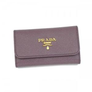 Prada(プラダ) キーケース SAFFIANO METAL ORO 1M0222 590 ネイビー/ピンク H6×W10.5×D2