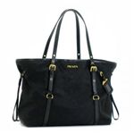 Prada(プラダ) トートバッグ NYLON JACQUARD+SAFFI BR4251 2 ブラック H28×W44/34×D15