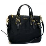 Prada(プラダ) ショルダーバッグ NYLON JACQUARD+NAPPA BN1983 2 ブラック H30.5×W34×D15
