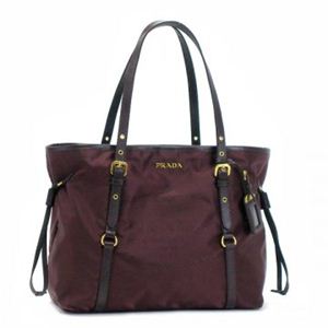 Prada（プラダ） トートバッグ NYLON JACQUARD+SAFFI BR4252 382 ダークパープル H27×W33×D14