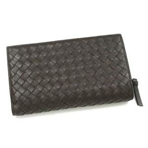 BOTTEGA VENETA（ボッテガベネタ） 長財布 P.FOGLIO INTRECCIATO 114074 2040 ダークブラウン