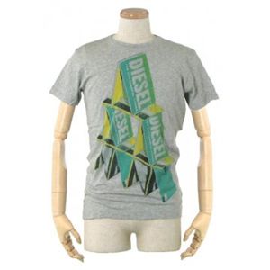 DIESEL（ディーゼル） メンズTシャツ CI1Y 912 ライトグレー L64 W44 S H36