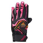 【訳あり・在庫処分】アディダスジャパン adidas（アディダス） adidas Professional バッティンググローブ（両手用） DO248 ブラック×ブラストピンク M（24〜25cm）