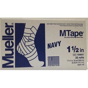 Mueller（ミューラー） Mテープ チームカラー38mm ネイビーブルー 32個セット 130831
