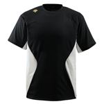 デサント（DESCENTE） ベースボールシャツ （野球） DB114 ブラック×Sホワイト×Sゴールド XO