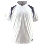 デサント（DESCENTE） ベースボールシャツ（2ボタン） （野球） DB205 Sホワイト×Dネイビー XO