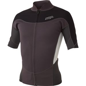 AQA（アクア） シーラックスウェットトップ ジップショート メンズ KW4483 マットブラック×ブラック3L
