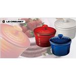 LeCreuset（ル・クルーゼ）　ストーンウェア　ラムカン　S　フタ付　910026-00-06 チェリーレッド