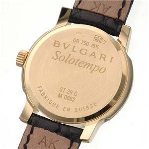 BVLGARI ソロテンポ K18 レザー ST29WGLD／レディース