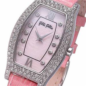 Folli Follie（フォリフォリ） トノーレザーウォッチ WF6A063SSP-PNK／ピンク