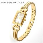 Mila Schon(ミラ ショーン)パルマ ブレスウォッチ PA5000GP／ホワイトシェル×ゴールド