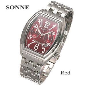 SONNE(ゾンネ) クロノグラフ S075NB／レッド