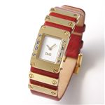 D&G(ディー&ジ―) レディースウォッチ DW0347/ゴールド(レッドレザー)