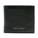 BVLGARI（ブルガリ） 33403 BLACK 二つ折り財布（小銭入れ付）