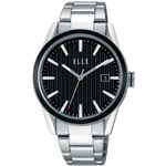 ELLE エル 腕時計 アレクシーブラック/グレーHALE40BK