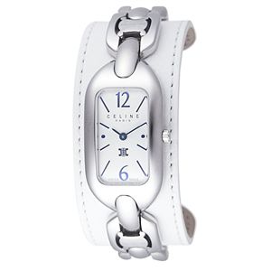 CELINE（セリーヌ） 腕時計 CHAINE BLASON CUFF ステンレスベルト ホワイト C71114040