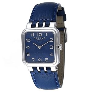 CELINE（セリーヌ） 腕時計 LA PARISETTE カーフベルト ブルー C82113031
