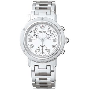 HERMES(エルメス) 腕時計 クリッパークロノグラフホワイトCL1.310.132/3840 -ブランドサムアップ-