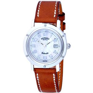 HERMES ELLE エルメス 腕時計 クリッパーホワイトパールCL5.410.212/VBA