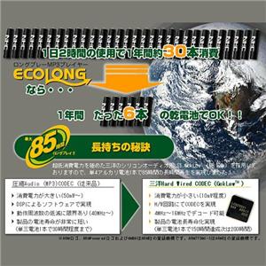 NHC MP3プレーヤー ECOLONG 1GB LP-10 ホワイト