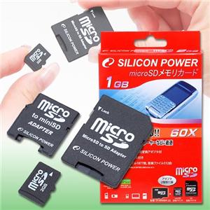SILICON POWER microSDカード 1GB 60倍速　SPJ060SDT-1G