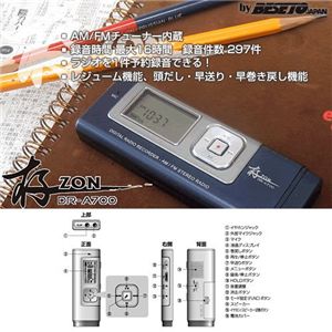 タイマー録音機能付きAM/FMラジオボイスレコーダー