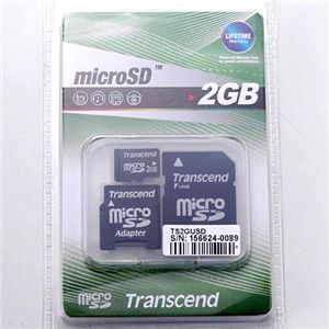 Transcend 2GB micro SDカード＋マルチカードリーダーセット ブラック