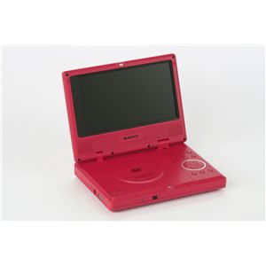 BLUEDOT ポータブルDVDプレーヤー　7インチCPRM対応モデル(レッド) BDP-1715R