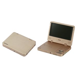 BLUEDOT ポータブルDVDプレーヤー　7インチCPRMスリムモデル(シャンパンゴールド) BDP-1725N