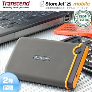 Transcend ポータブルHDDアンチショック 250GB TS250GSJ25M BLACK