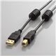 エレコム フェライトコア付きUSB2.0ケーブル U2C-BF50BK