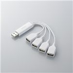 エレコム USBHUB2.0/コレHUB プラス/バスパワー/4ポート/0m/ホワイト U2H-TM400BWH
