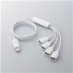 エレコム USBHUB2.0/コレHUB プラス/バスパワー/4ポート/1m/ホワイト U2H-TM410BWH