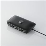 エレコム USBHUB2.0/コレHUB プラス/セルフパワー/4ポート/スイッチ付/磁石付/1m/ブラック U2H-TS410SBK