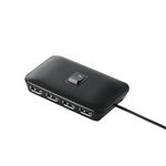 エレコム USBHUB2.0/コレHUB プラス/セルフパワー/4ポート/スイッチ付/磁石付/2m/ブラック U2H-TS420SBK