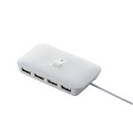 エレコム USBHUB2.0/コレHUB プラス/セルフパワー/4ポート/スイッチ付/磁石付/2m/ホワイト U2H-TS420SWH