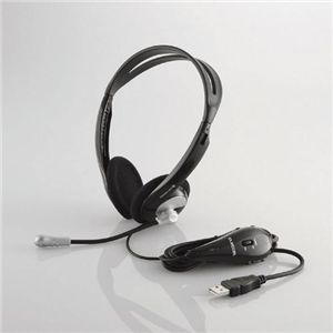 エレコム USBヘッドセット(両耳オーバーヘッド) HS-HP06USV