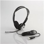エレコム USBヘッドセット(両耳オーバーヘッド) HS-HP06USV
