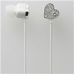 エレコム カナルタイプヘッドホン/イヤドロップス5/Heart/ゴージャスタイプ/Clear EHP-AIN120WH