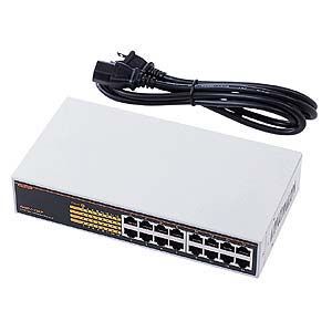 サンワサプライ スイッチングHUB(16ポート） LAN-SWH16MPWR