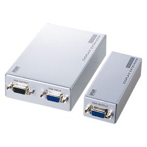 サンワサプライ ディスプレイエクステンダー（セットモデル） VGA-EXSET2