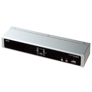 サンワサプライ デュアルリンクDVI対応パソコン自動切替器（2：1） SW-KVM2HDC
