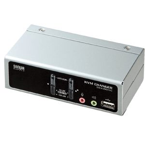 サンワサプライ USB・PS/2コンソール両対応パソコン自動切替器（2：1） SW-KVM2HVC